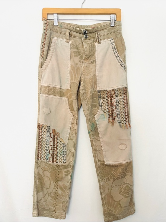 Pilcro Denim - Pilcro Anthropologie Beige Patchwork Utility Pants
